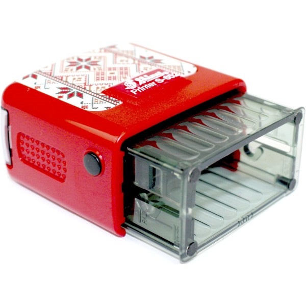 Оснастка для штампа пласт. 38х14мм Shiny №S-852UA-01 Вишиванка (червона)