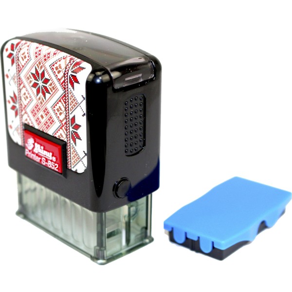 Оснастка для штампа пласт. 38х14мм Shiny №S-852UA-01 Вишиванка (чорна)