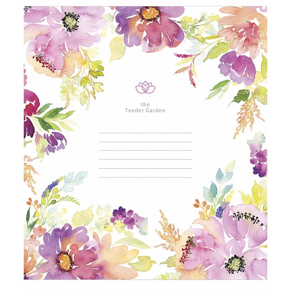 Зошит 12арк. кліт. Star "Tender Garden" ВД-лак №012-3378K(30)(360)