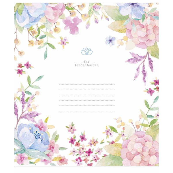 Зошит 12арк. кліт. Star "Tender Garden" ВД-лак №012-3378K(30)(360)