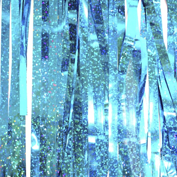 Шторка для фотозони 1х2м синя конфеті