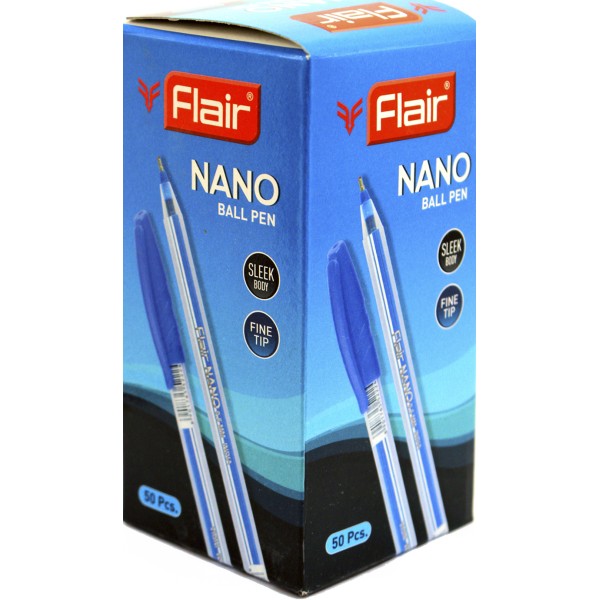 Ручка кульк. "Flair" №1163 Nano 0,7мм синя(50)(1000)