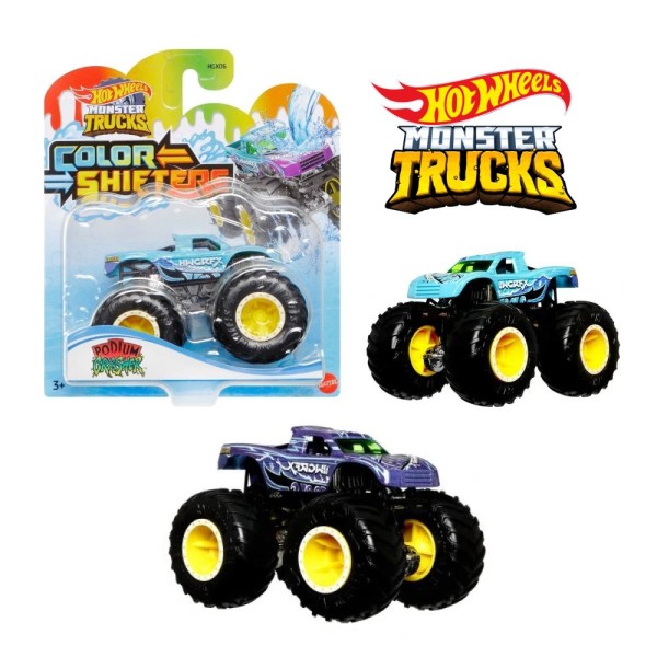 Машинка-позашляховик"Monster Trucks" "Зміни колір",в асорт. №HGX06 / Hot Wheels/(4)