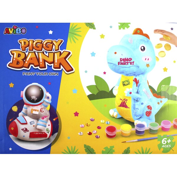 Набір для творч.Скарбничка"Динозавр/Космонавт"20см,фарби,наліпки,в кор-ці,2види№MK5400(24)