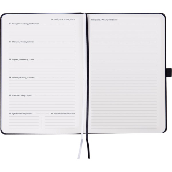 Щотижн. А5 "Axent" дат2026 Prime Strong чорний №8507-26-01-A(12)