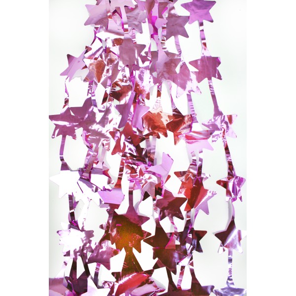 Шторка для фотозони 1х2м рожева з зірками