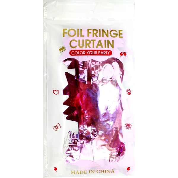 Шторка для фотозони 1х2м рожева з зірками