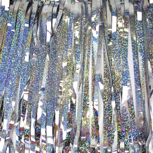 Шторка для фотозони 1х2м срібло голограма