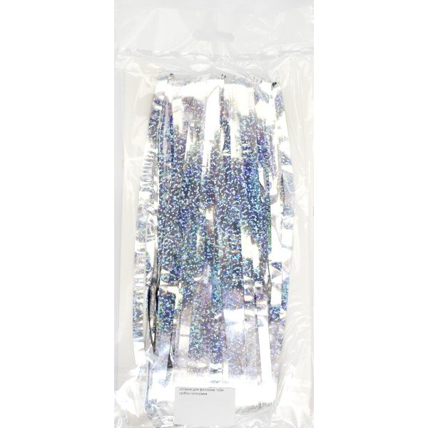 Шторка для фотозони 1х2м срібло голограма