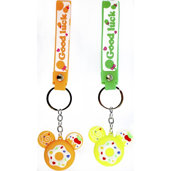 Брелок "Ведмедик-пончик зі стрічкою" №3172(12)