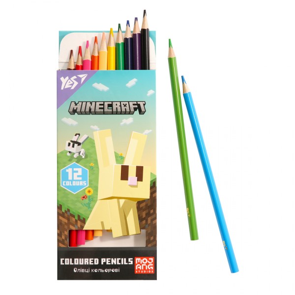 Олівці кольор. 12 кольор. "Yes" №290772 Minecraft.Spring(12)(240)