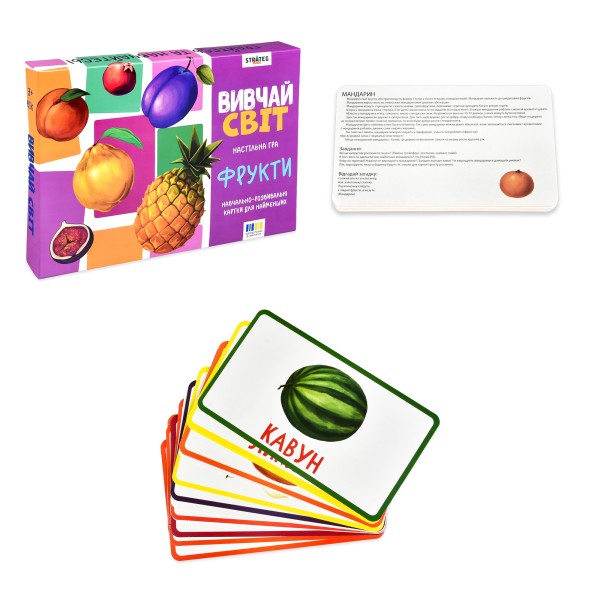 Гра наст. "Вивчай світ. Фрукти" укр. №30805/Strateg/(16)
