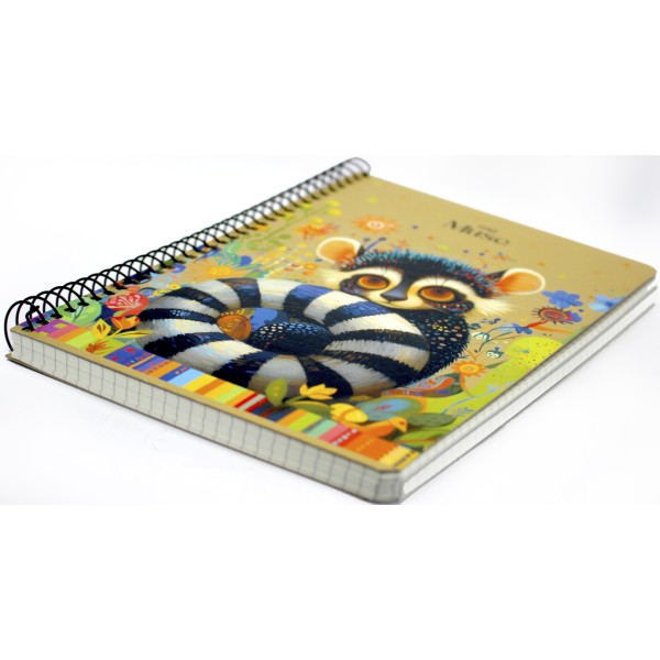 Блокнот пруж. А5 96арк. кліт. карт. "Student" крафт,ВД-лак №A5-SC-096-6139K/Школярик/(3)