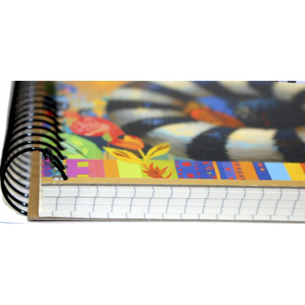 Блокнот пруж. А5 96арк. кліт. карт. "Student" крафт,ВД-лак №A5-SC-096-6139K/Школярик/(3)