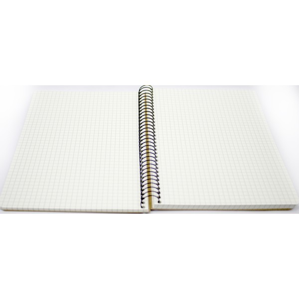 Блокнот пруж. А5 96арк. кліт. карт. "Student" крафт,ВД-лак №A5-SC-096-6139K/Школярик/(3)