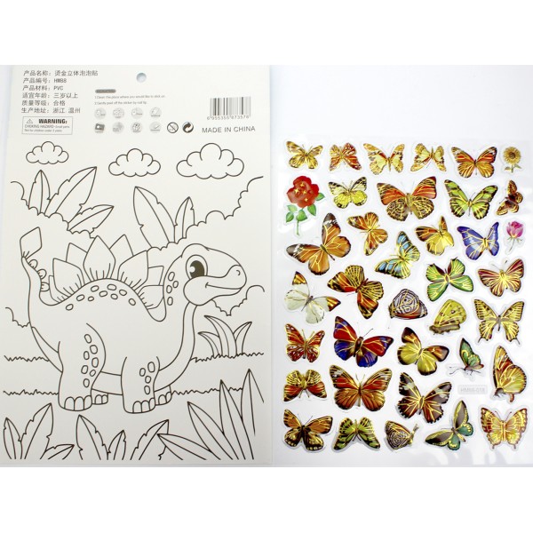 Наліпки з розмальовкою SH-94-17 мікс (20)