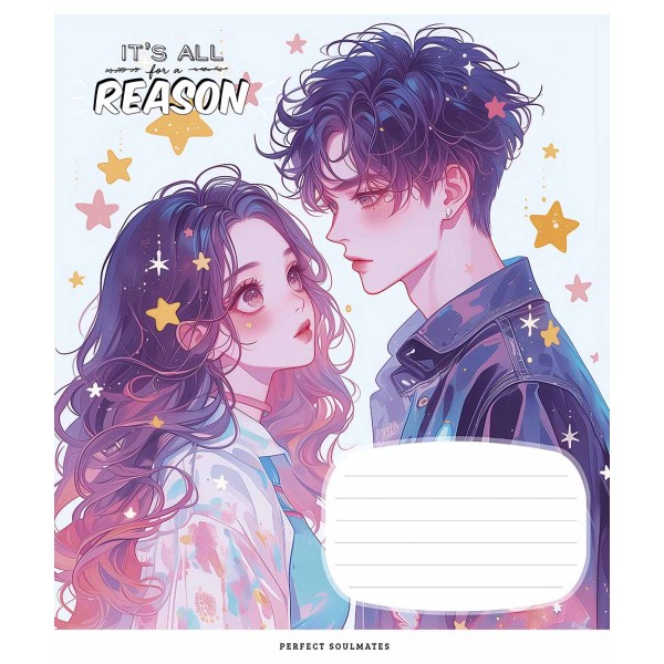 Зошит 24арк. лін. Школярик "Soulmates (дівч)" глітер №024-3502L(25)(200)