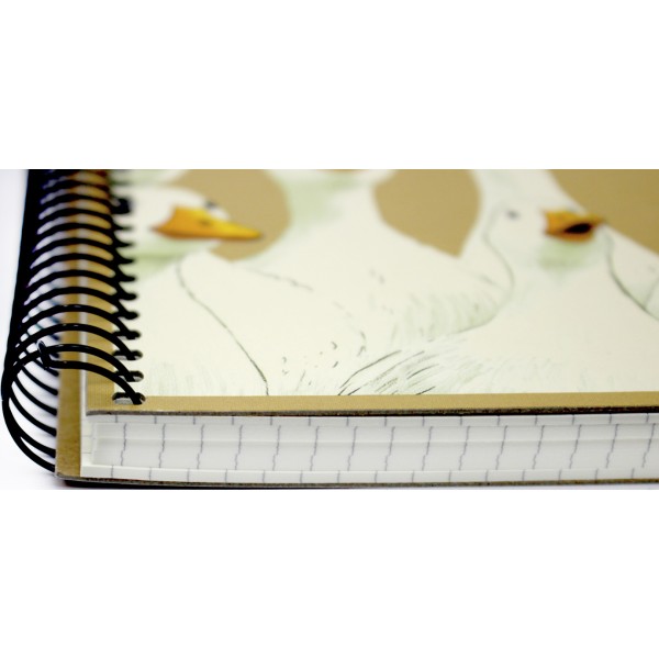 Блокнот пруж. А5 96арк. кліт. карт. "Student" крафт,ВД-лак №A5-SC-096-6136K/Школярик/(3)