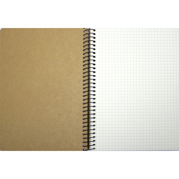 Блокнот пруж. А5 96арк. кліт. карт. "Student" крафт,ВД-лак №A5-SC-096-6136K/Школярик/(3)