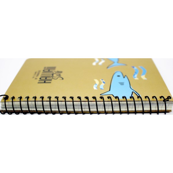 Блокнот пруж. А6 80арк. кліт. "Student" крафт ВД-лак №A6-SC-080-6140K/Школярик/(8)(112)