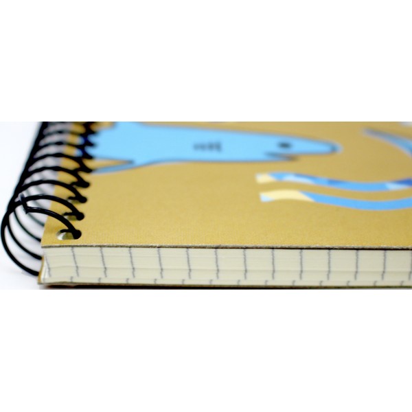 Блокнот пруж. А6 80арк. кліт. "Student" крафт ВД-лак №A6-SC-080-6140K/Школярик/(8)(112)