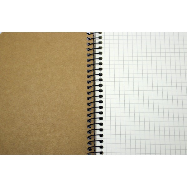 Блокнот пруж. А6 80арк. кліт. "Student" крафт ВД-лак №A6-SC-080-6140K/Школярик/(8)(112)