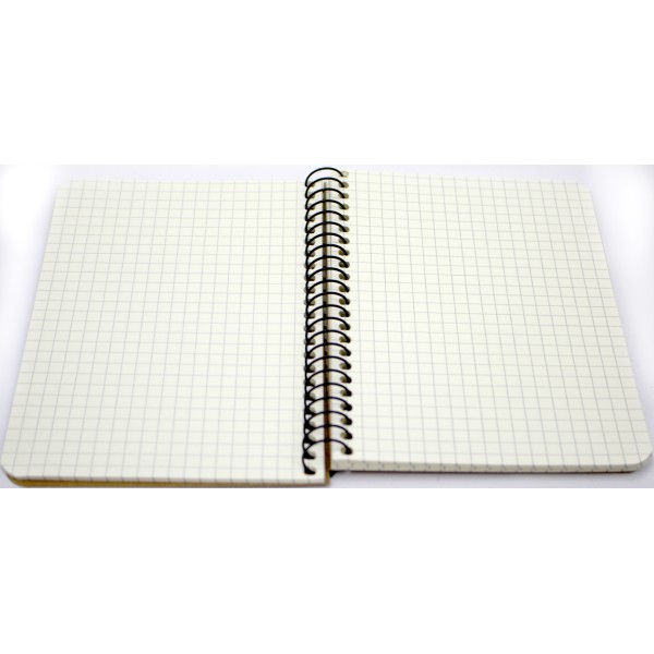 Блокнот пруж. А6 80арк. кліт. "Student" крафт ВД-лак №A6-SC-080-6140K/Школярик/(8)(112)