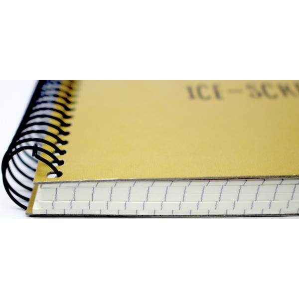 Блокнот пруж. А5 96арк. кліт. карт. "Student" крафт,лаз. висічка №A5-SC-096-6137K/Школярик