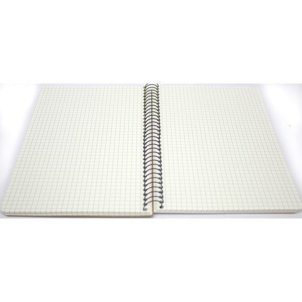 Блокнот пруж. А5 96арк. кліт. карт. "Student" крафт,лаз. висічка №A5-SC-096-6137K/Школярик