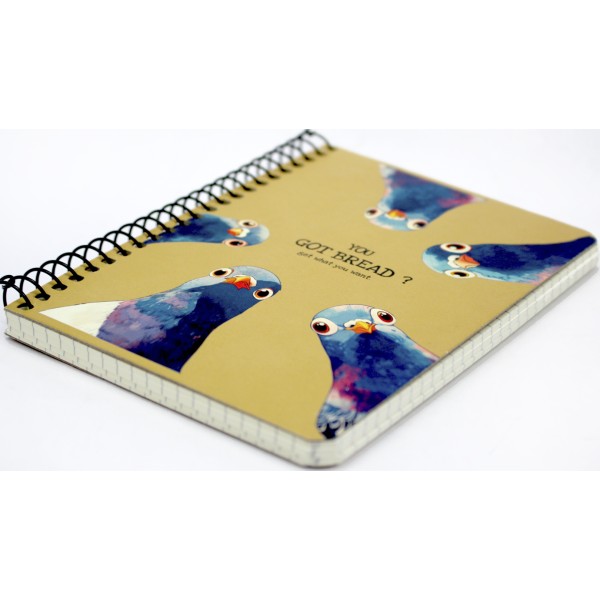 Блокнот пруж. А6 80арк. кліт. "Student" крафт ВД-лак №A6-SC-080-6141K/Школярик(8)(112)(192