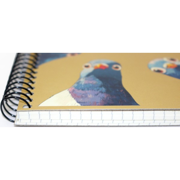 Блокнот пруж. А6 80арк. кліт. "Student" крафт ВД-лак №A6-SC-080-6141K/Школярик(8)(112)(192