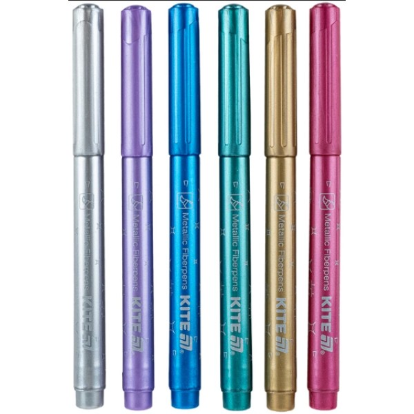 Фломастери-пензлики "Kite" 6кольор. Creative метал. №K-1149(12)(24)(192)