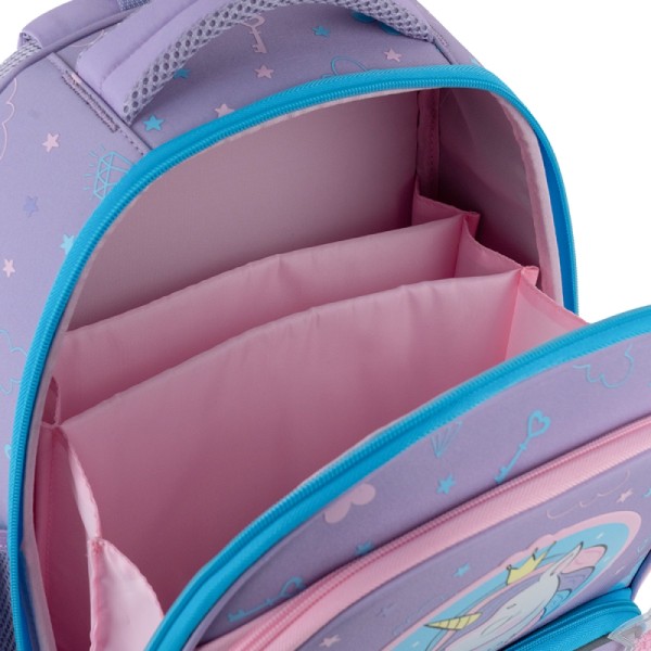 Рюкзак каркасний "GoPack" Education Fairytale Unicorn 2від.,2карм. №GO25-597M-3
