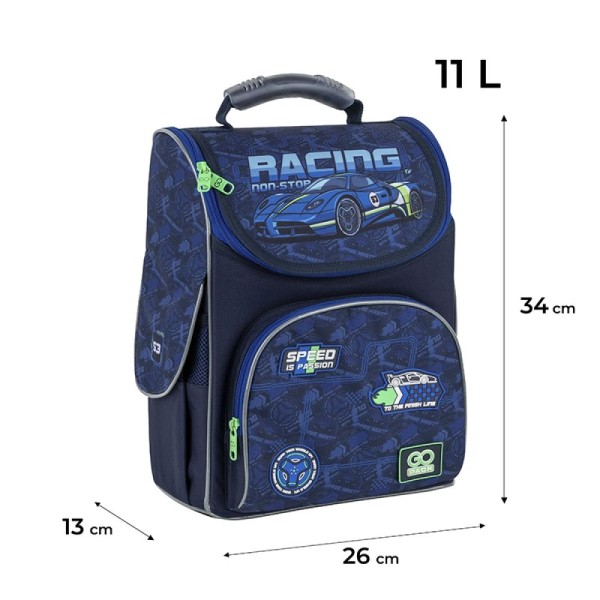 Рюкзак каркасний "GoPack" Education Racing 2від.,2карм. №GO25-5001S-6