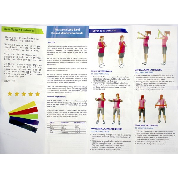  Набір фітнес-резинок Exercise Resistance Belt 5 шт Breidon