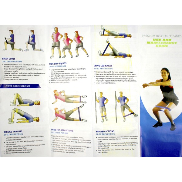  Набір фітнес-резинок Exercise Resistance Belt 5 шт Breidon