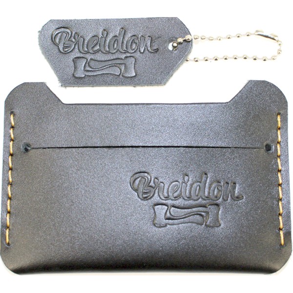 Картхолдер чорний шкіра/Breidon/