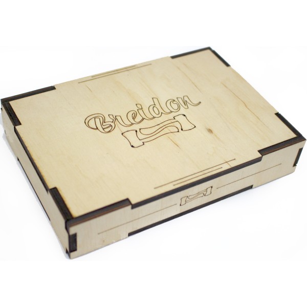 Картхолдер чорний шкіра/Breidon/