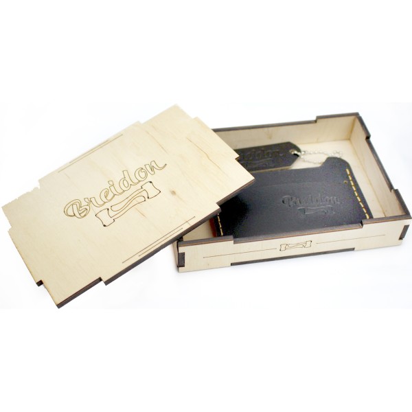 Картхолдер коричневий шкіра/Breidon/