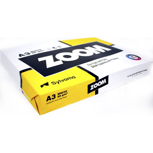 Бумага для ксерокса A3 80г/м2 Zoom 500 шт. (5)