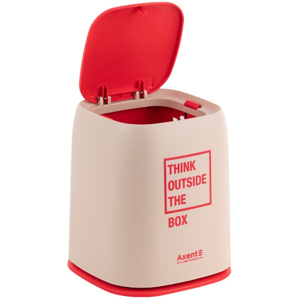 Контейнер для сміття "Axent" настільний,прямокутний,персиковий №2133-42-A(12)