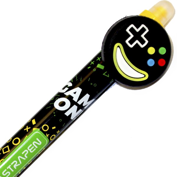 Ручка гел. "Gamer" №201023009-UA "пиши-стирай" синя/Школярик/(36)