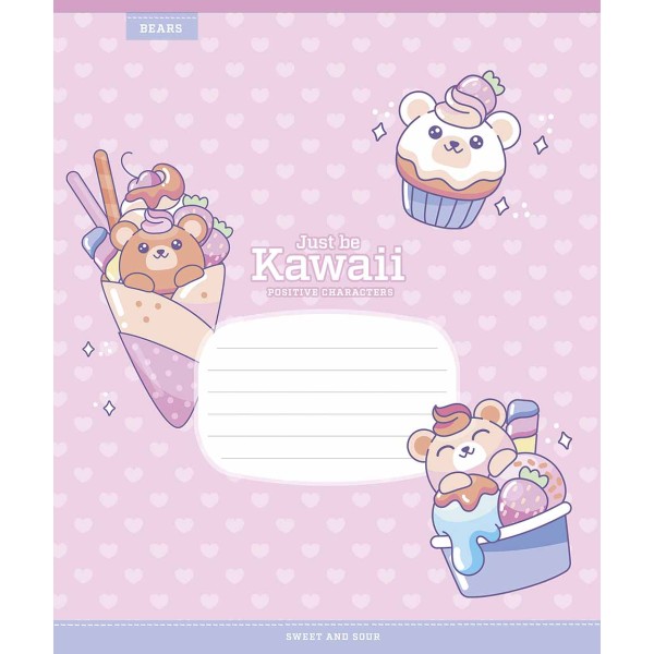 Зошит 12арк. кос.лін. Школярик "дівч." глітер №012-3408C(30)(300)