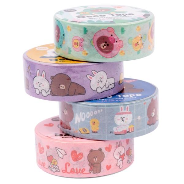 Стрічка самоклеюча "Line Friends" паперова 1,5смх5м №742880(24)