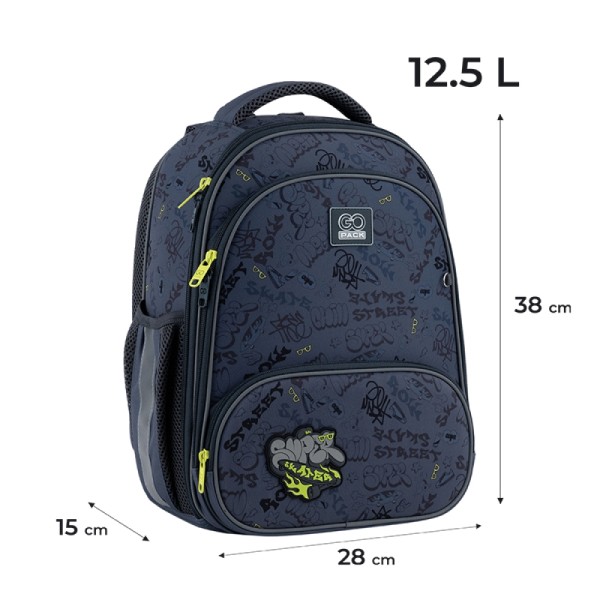 Рюкзак каркасний "GoPack" Education Super Skater 2від.,3карм. №GO25-597M-4(8)