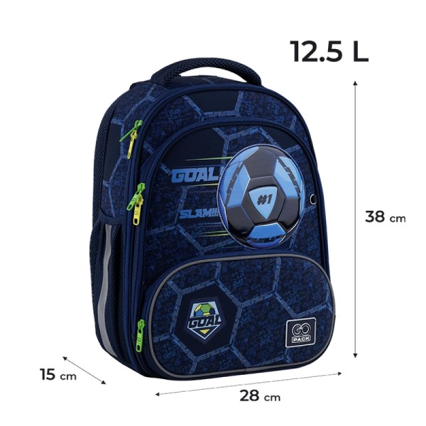 Рюкзак каркасний "GoPack" Education Goal 2від.,3карм. №GO25-597M-6(8)