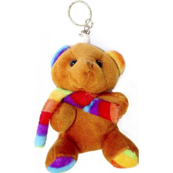 Брелок м'який "Ведмедик з шарфіком" №5214(12)