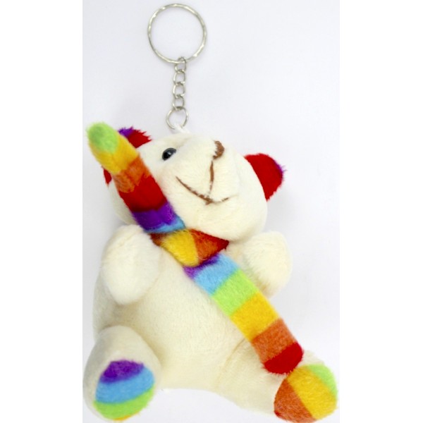 Брелок м'який "Ведмедик з шарфіком" №5214(12)