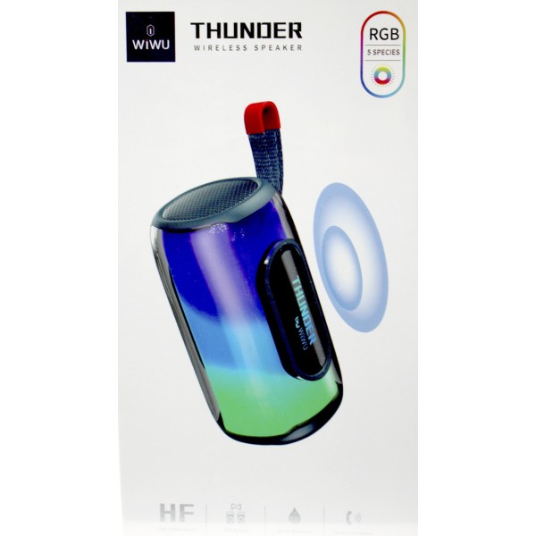 АС BT WIWU P40 Max Thunder Transparent LED Light blue/Breidon/