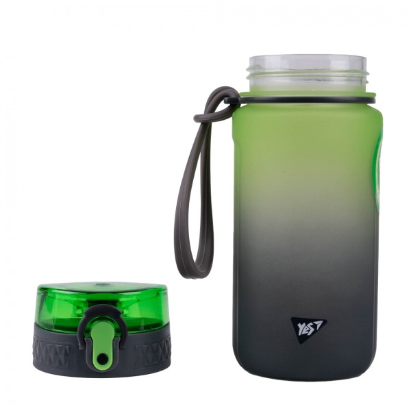 Пляшка для води пласт. "Yes" Fusion 500мл сіро-зелена, софт тач №708324(25)